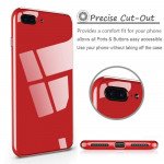 Wholesale iPhone 8 / 7 Fully Protective Magnetic Absorption Technology Case With Free Tempered Glass (Red)